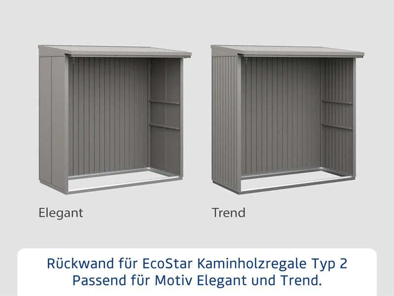 Rückwand EcoStar-Kaminholzregale Typ 2 grau - Image 3