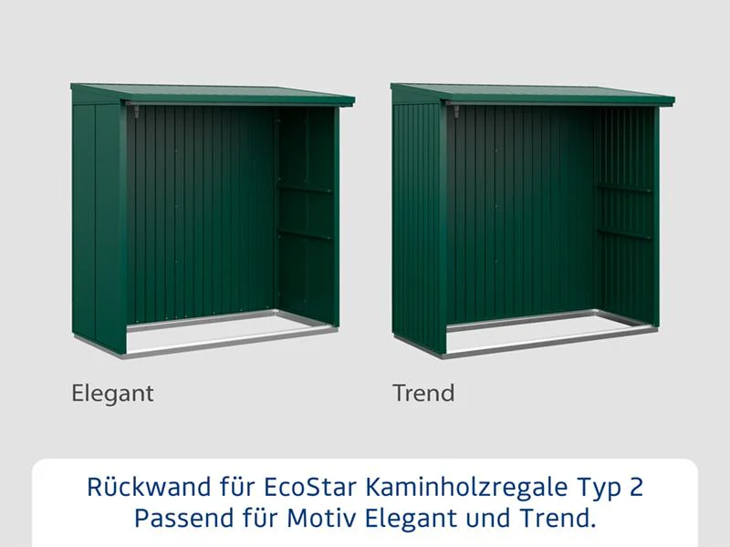 Rückwand EcoStar-Kaminholzregale Typ 2 grün - Image 3