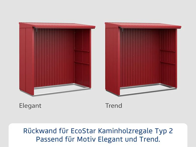 Rückwand EcoStar-Kaminholzregale Typ 2 rot - Image 3