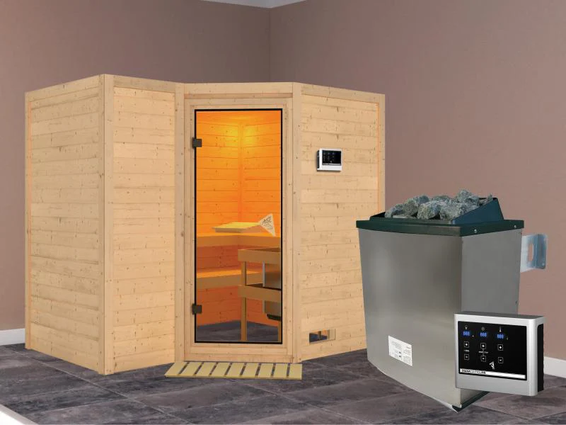 Sahib 2 - Karibu Sauna inkl. 9-kW-Ofen - ohne Dachkranz - - Image 2