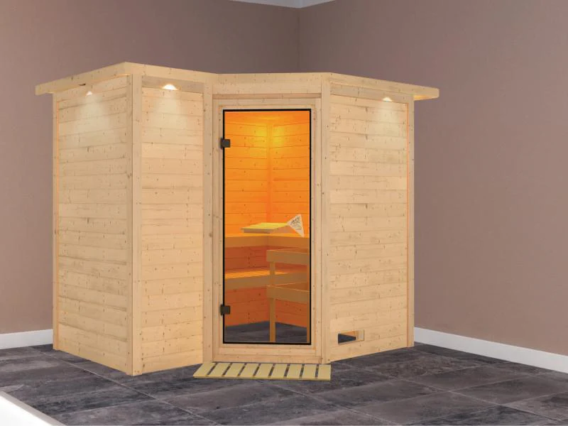Sahib 2 - Karibu Sauna ohne Ofen - mit Dachkranz - - Image 2