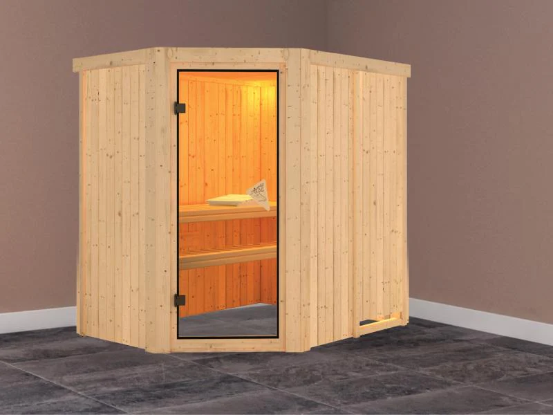 Saja - Karibu Sauna Plug & Play ohne Ofen - ohne Dachkranz - - Image 2