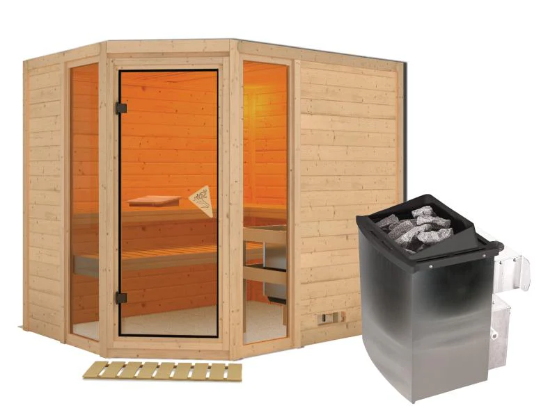 Sinai 3 - Karibu Sauna inkl. 9-kW-Ofen - ohne Dachkranz - - Image 2