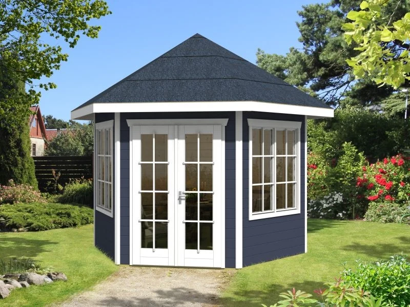 Skan Holz Blockbohlenhaus Almelo in Schiefergrau - Image 2