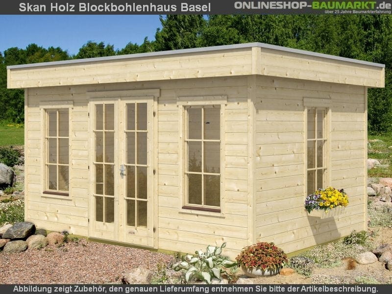Skan Holz Blockbohlenhaus Basel 2 45plus, 420 x 380 cm - Image 10