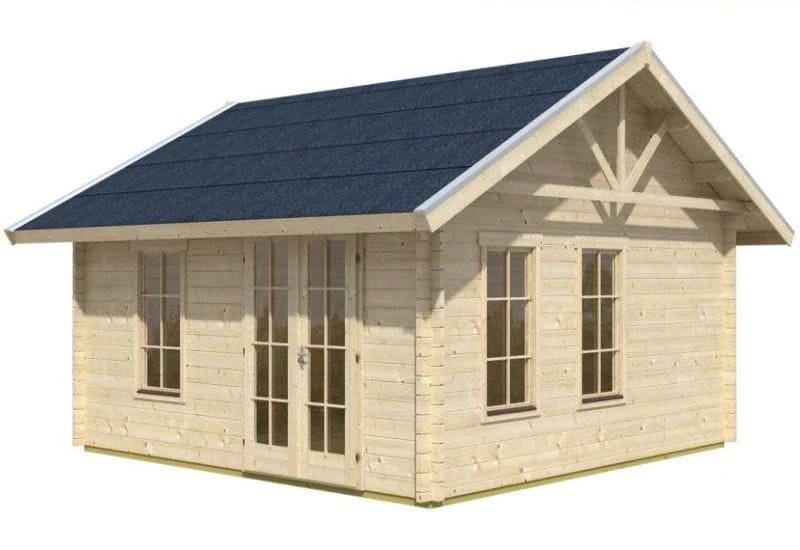 Skan Holz Blockbohlenhaus Bern 1 45plus, 420 x 420 cm - Image 2