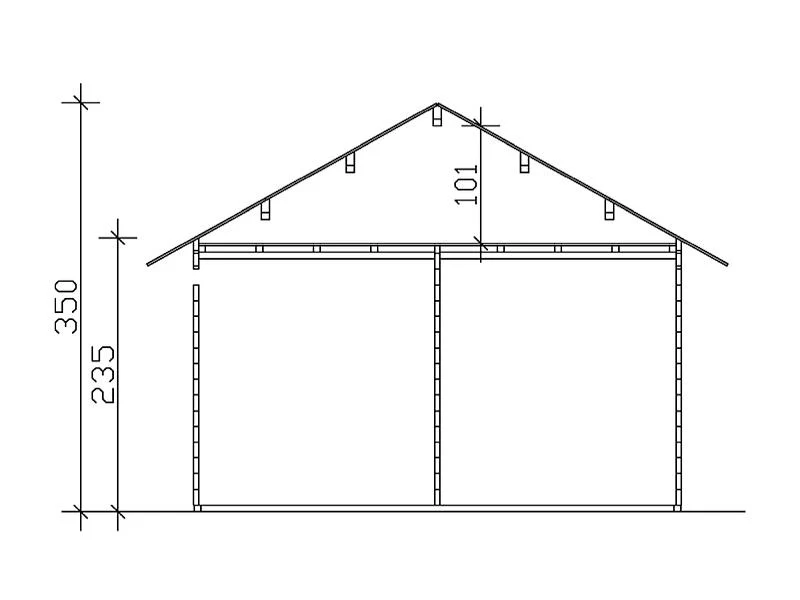 Skan Holz Blockbohlenhaus Bern 2 45plus, 560 x 420 cm - Image 3