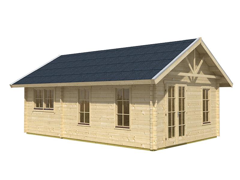 Skan Holz Blockbohlenhaus Bern 4 45plus, 660 x 420 cm - Image 2