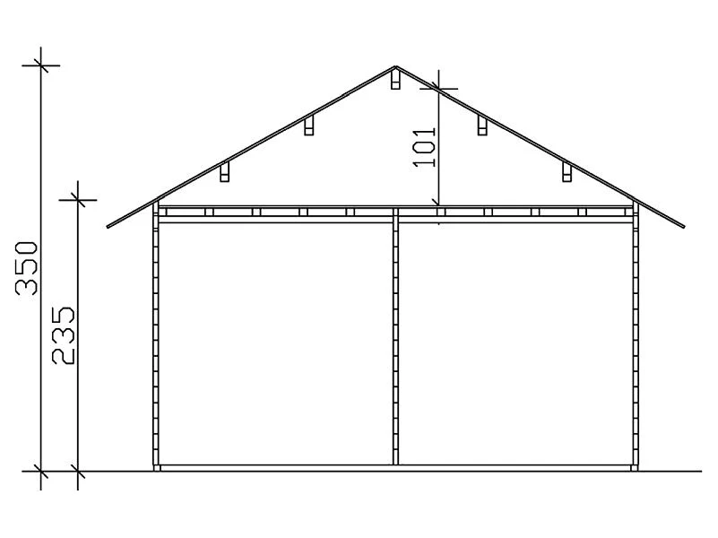 Skan Holz Blockbohlenhaus Bern 4 45plus, 660 x 420 cm - Image 3
