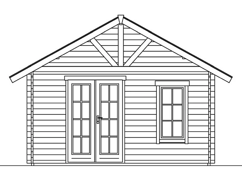 Skan Holz Blockbohlenhaus Bern 4 45plus, 660 x 420 cm - Image 7