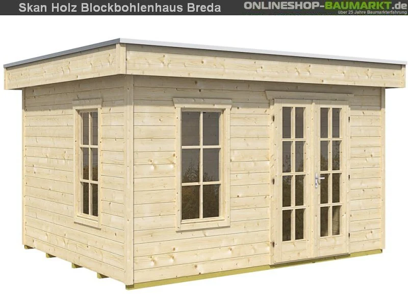 Skan Holz Blockbohlenhaus Breda, 380 x 300 cm - Image 2