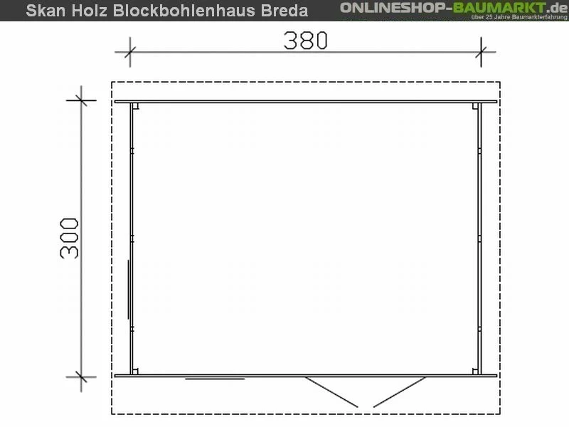 Skan Holz Blockbohlenhaus Breda in schiefergrau, 380 x 300 cm - Image 4