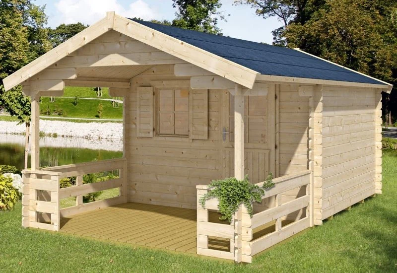 Skan Holz Blockbohlenhaus Como Größe 2, 300 x 250 cm - Image 2