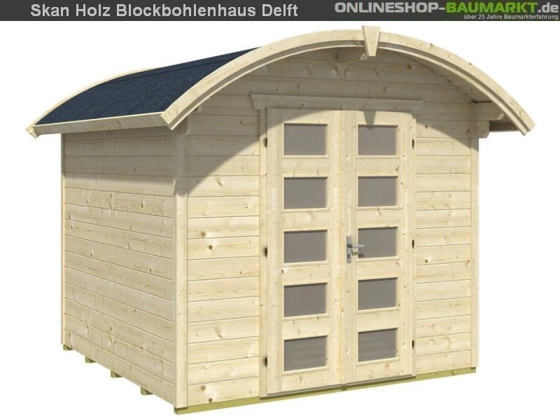 Skan Holz Blockbohlenhaus Delft, 250 x 250 cm - Image 2