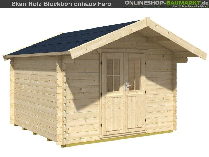 Skan Holz Blockbohlenhaus Faro Größe 1, 300 x 200 cm - Image 3