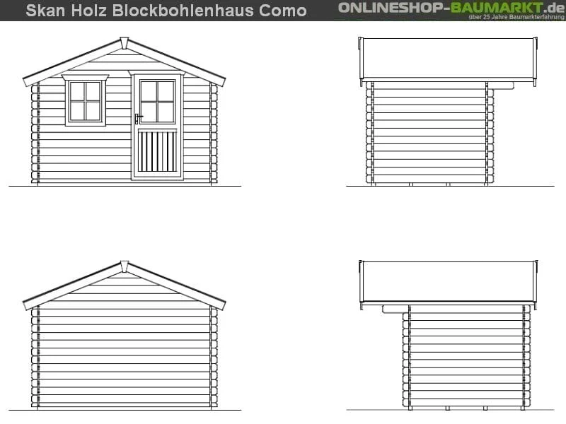 Skan Holz Blockbohlenhaus Faro Größe 1, 300 x 200 cm - Image 4