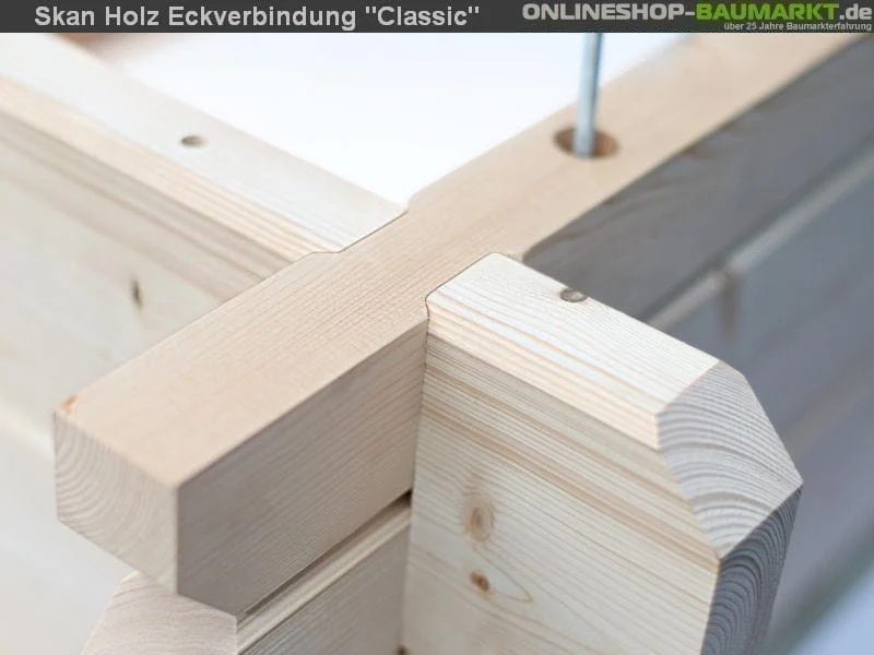 Skan Holz Blockbohlenhaus Faro Größe 1, 300 x 200 cm - Image 6