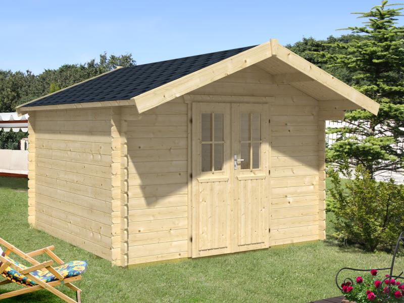 Skan Holz Blockbohlenhaus Faro Größe 3, 300 x 300 cm - Image 2