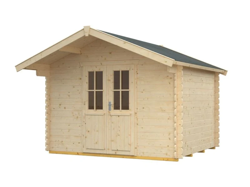Skan Holz Blockbohlenhaus Faro Größe 3, 300 x 300 cm - Image 3