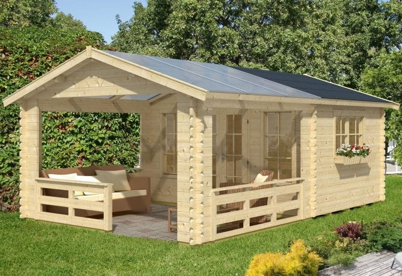 Skan Holz Blockbohlenhaus Holmestrand, 380 x 610 cm - Image 3