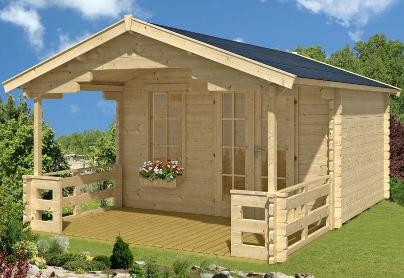 Skan Holz Blockbohlenhaus Langesund Größe 2, 340 x 300 cm - Image 2