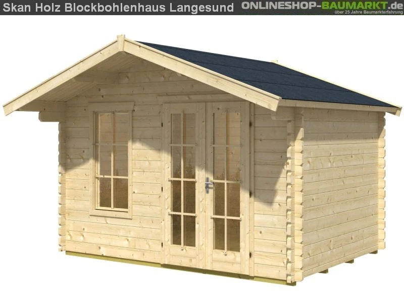 Skan Holz Blockbohlenhaus Langesund Größe 2, 340 x 300 cm - Image 3