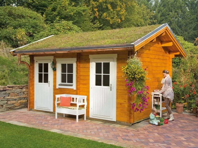 Skan Holz Blockbohlenhaus Lausanna 45plus mit zweiter Dachschalung - Image 3