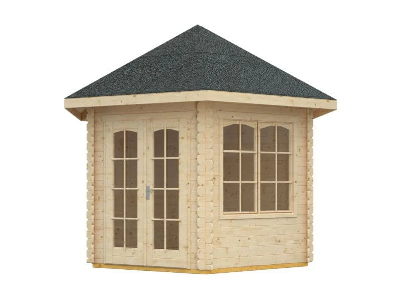 Skan Holz Blockbohlenhaus Madeira 2, 350 x 303 cm - Image 6