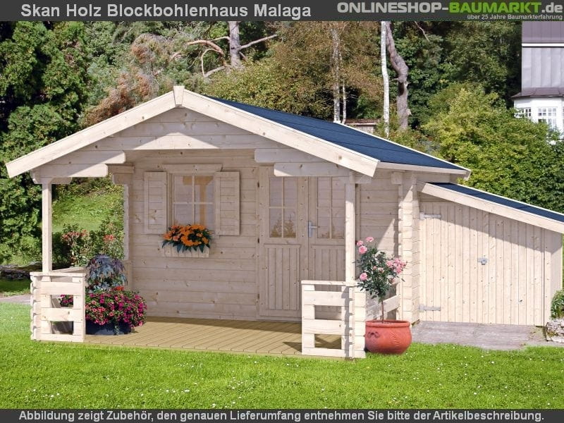 Skan Holz Blockbohlenhaus Malaga Größe 2, 340 x 340 cm - Image 9