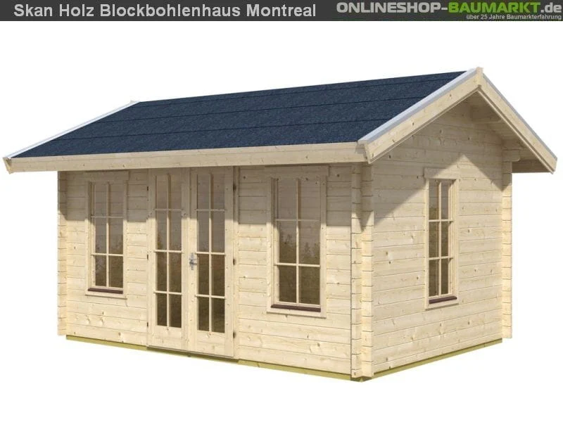 Skan Holz Blockbohlenhaus Montreal 2 70plus, 420 x 380 cm - Image 2