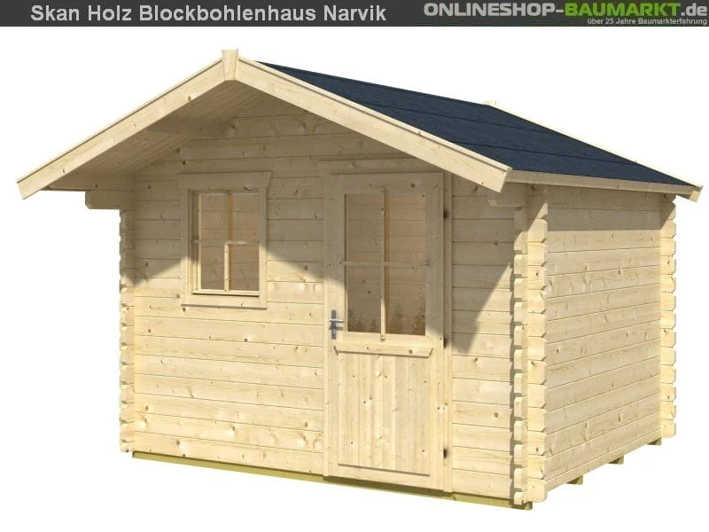 Skan Holz Blockbohlenhaus Narvik Größe 2, 300 x 300 cm - Image 2