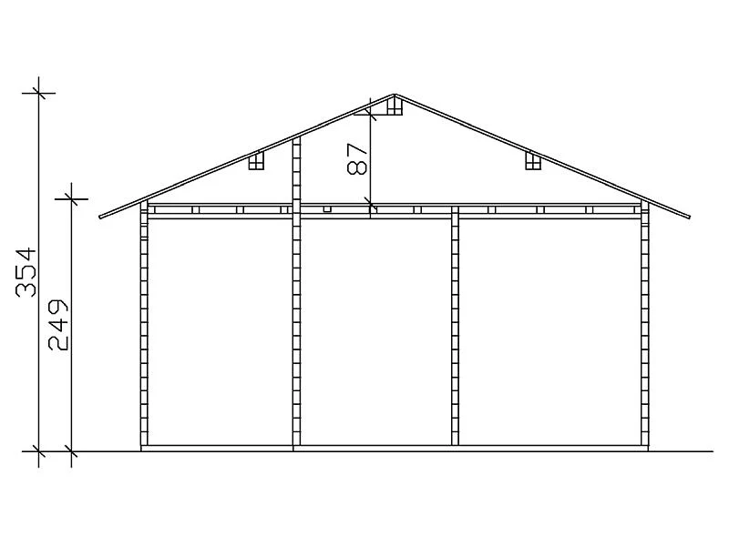 Skan Holz Blockbohlenhaus Ontario 70plus, 600 x 500 cm - Image 3