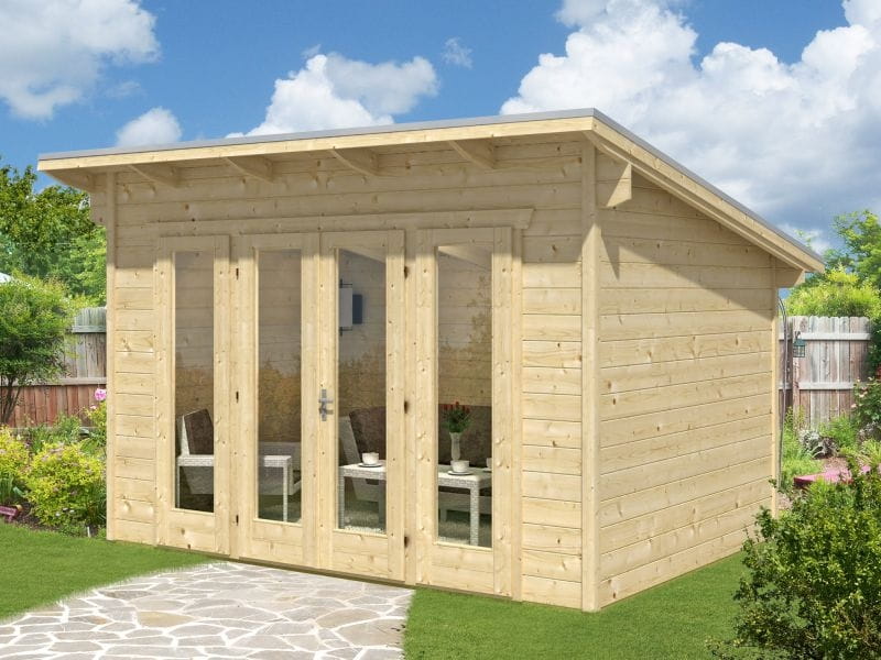 Skan Holz Blockbohlenhaus Ostende 1, 350 x 250 cm - Image 2