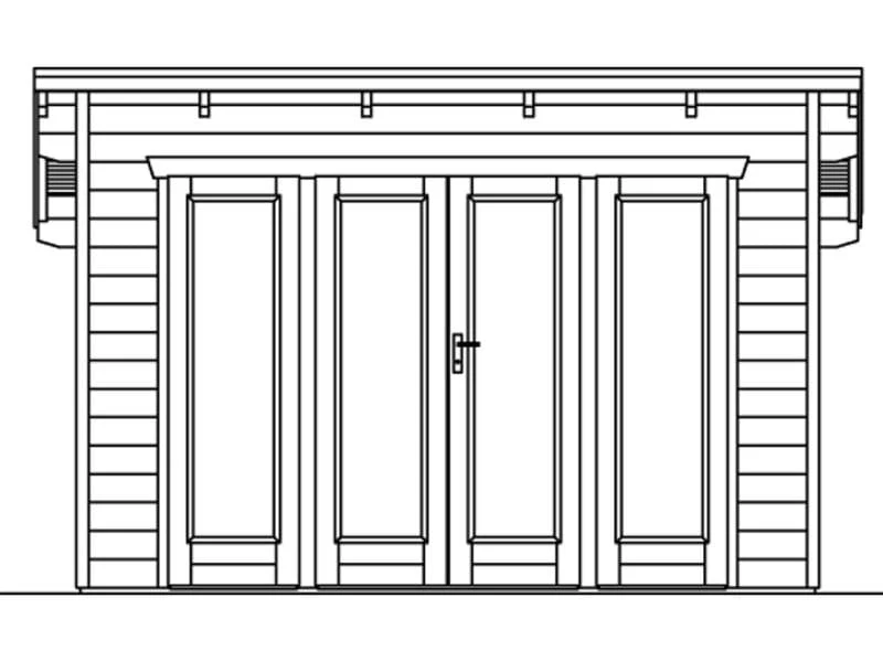 Skan Holz Blockbohlenhaus Ostende 1 in schwedenrot, 350 x 250 cm - Image 3