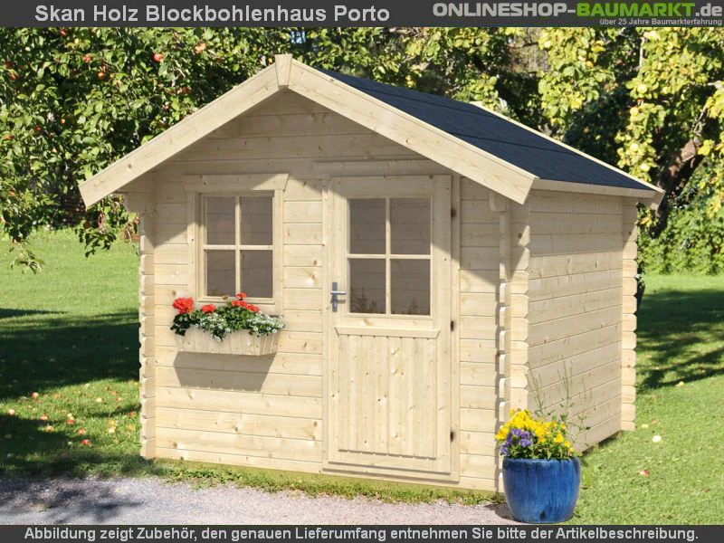 Skan Holz Blockbohlenhaus Porto Größe 2 250 x 250 cm - Image 3