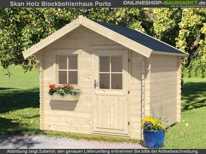 Skan Holz Blockbohlenhaus Porto Größe 3 250 x 300 cm - Image 3