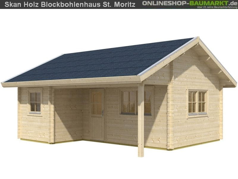 Skan Holz Blockbohlenhaus St. Moritz 45plus, 600 x 500 cm - Image 3