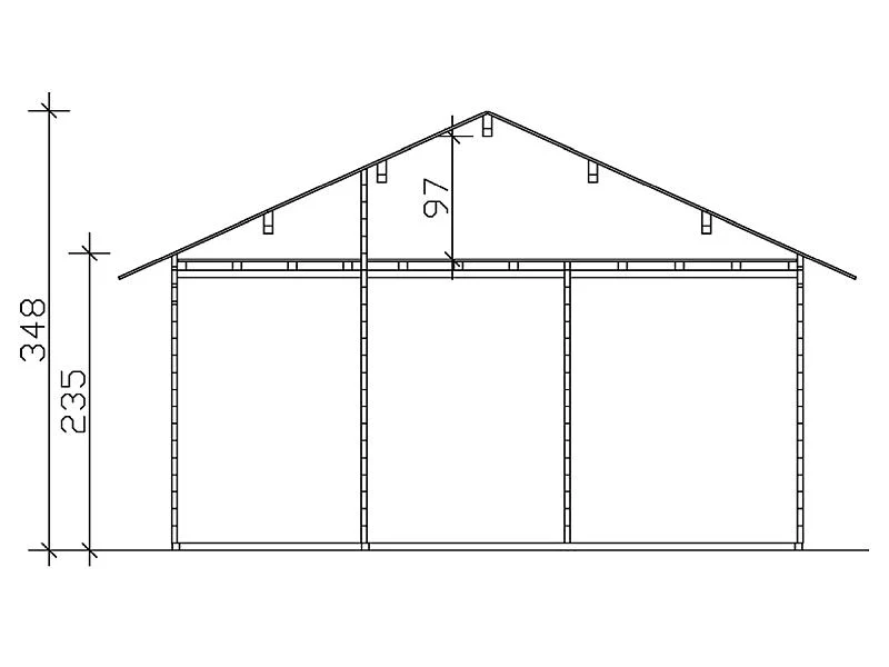 Skan Holz Blockbohlenhaus St. Moritz, Dach dämmbar für Dachschindeln, 45plus, 600 x 500 cm - Image 3