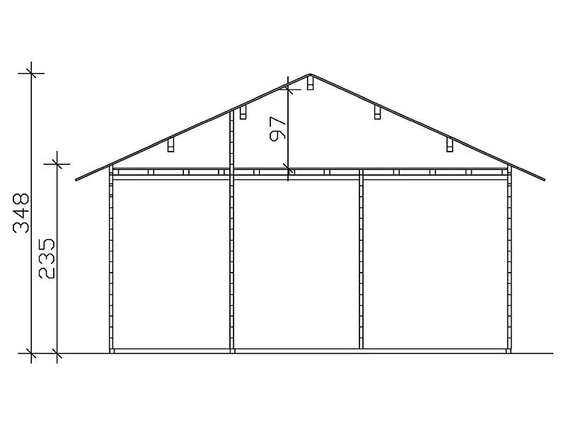 Skan Holz Blockbohlenhaus St. Moritz, Dach dämmbar für Dachziegel, 45plus, 600 x 500 cm - Image 3