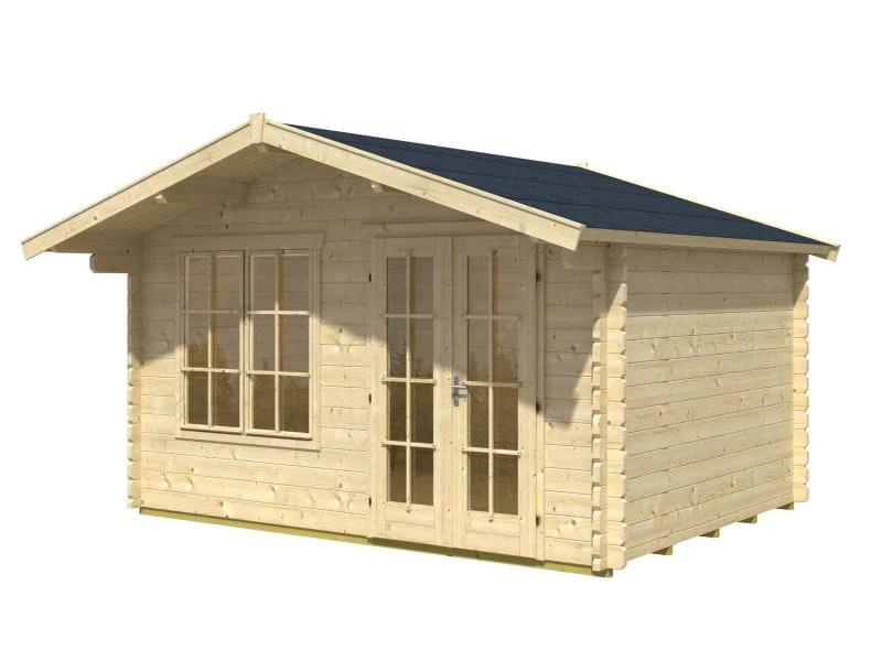 Skan Holz Blockbohlenhaus Stavanger Größe 2, 380 x 380 cm - Image 2