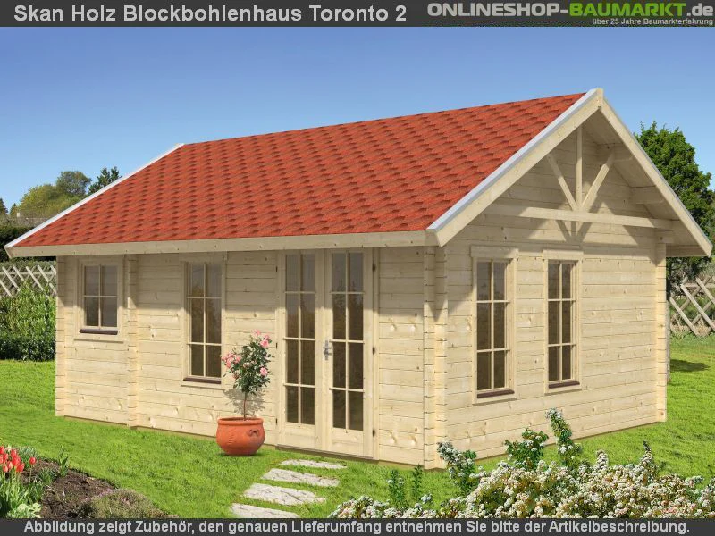 Skan Holz Blockbohlenhaus Toronto 2 70plus, 560 x 420 cm - Image 9