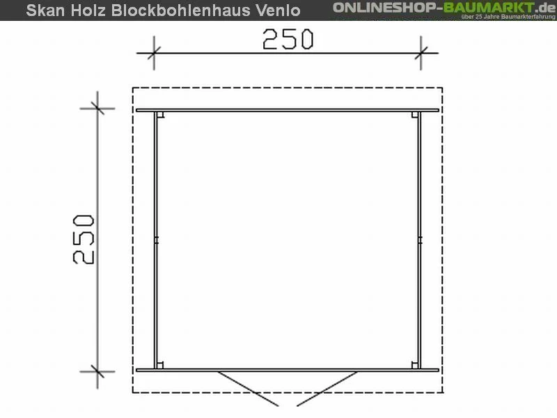 Skan Holz Blockbohlenhaus Venlo Größe 1, 250 x 250 cm - Image 4