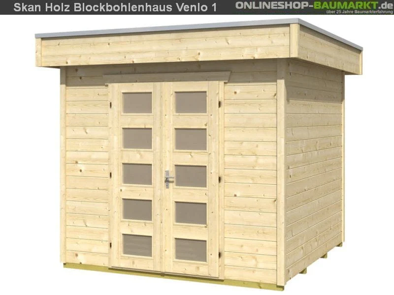 Skan Holz Blockbohlenhaus Venlo Größe 1, 250 x 250 cm - Image 8