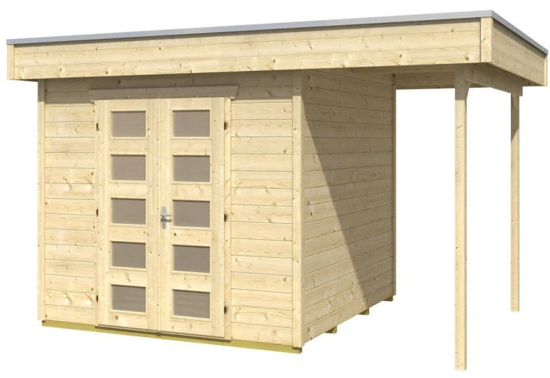 Skan Holz Blockbohlenhaus Venlo Größe 2 mit Schleppdach, 380 x 250 cm - Image 2