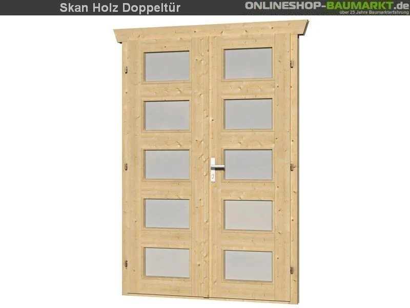Skan Holz Blockbohlenhaus Venlo Größe 2 mit Schleppdach, 380 x 250 cm - Image 5