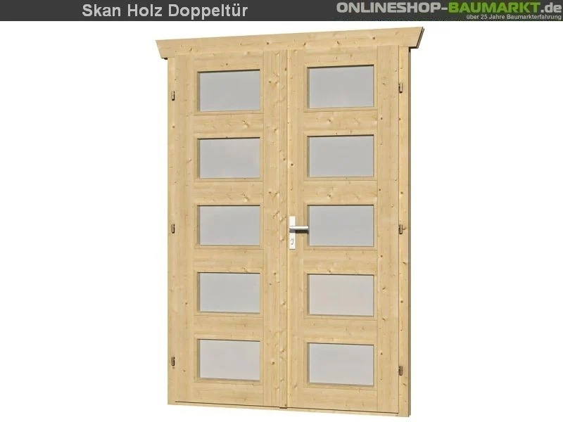 Skan Holz Blockbohlenhaus Venlo Größe 3 mit Abstellraum, 380 x 250 cm - Image 5