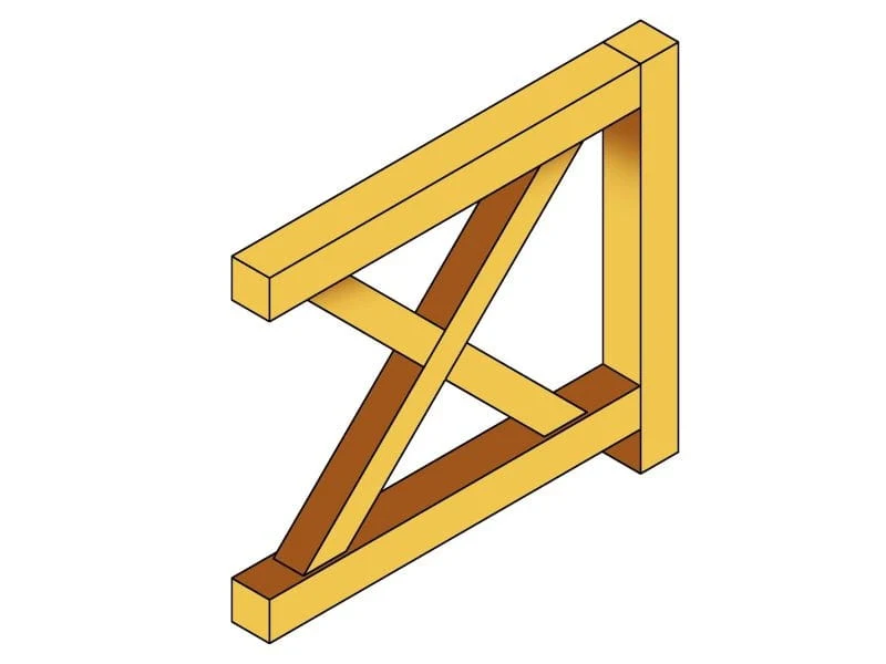 Skan Holz Brüstung für alle Pavillons Andreaskreuz in eiche hell - Image 3