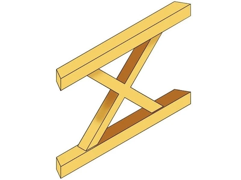 Skan Holz Brüstung für Pavillons 120 cm Andreaskreuz in weiß - Image 2