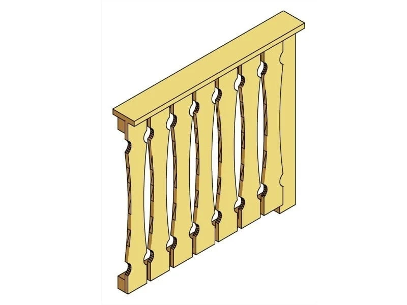 Skan Holz Brüstung in weiß für alle Pavillons - Image 3
