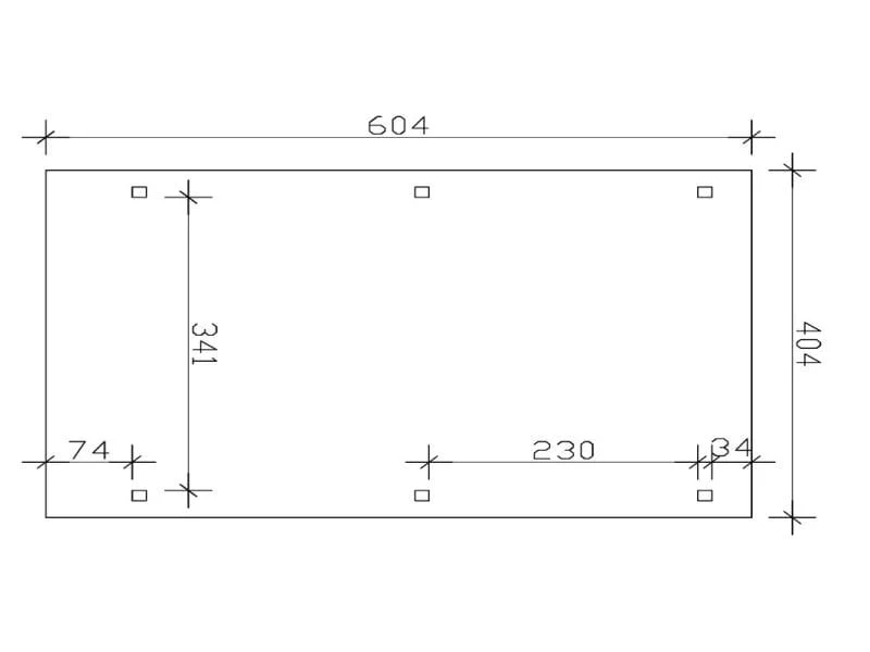 Skan Holz Carport Emsland Caravan 404 x 604 x 372 cm - Image 3